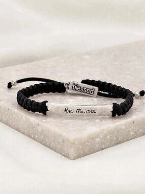 My Saint My Hero Be The One Bracelet Black Beaded Bracelet NWT